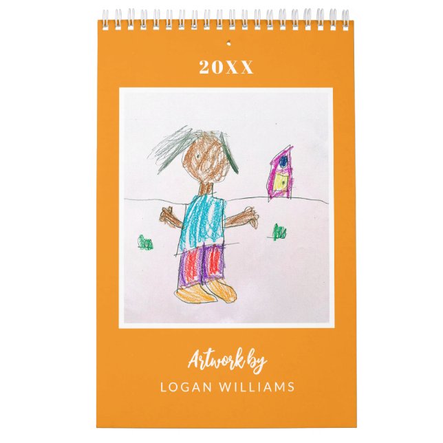 Anpassningsbar Kids Art Keepsakjulgåva Kalender (Omslag)