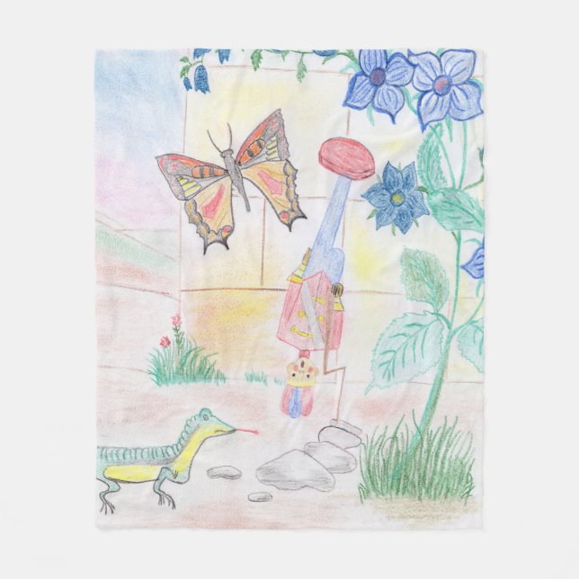 Anpassningsbar Kids Artwork, Nutcracker leksak, bu Fleecefilt (Framsidan)