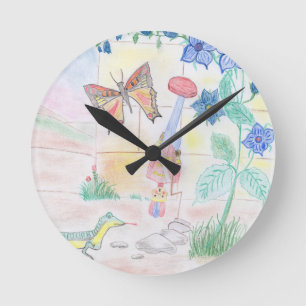 Anpassningsbar Kids Artwork, Nutcracker leksak, bu Rund Klocka