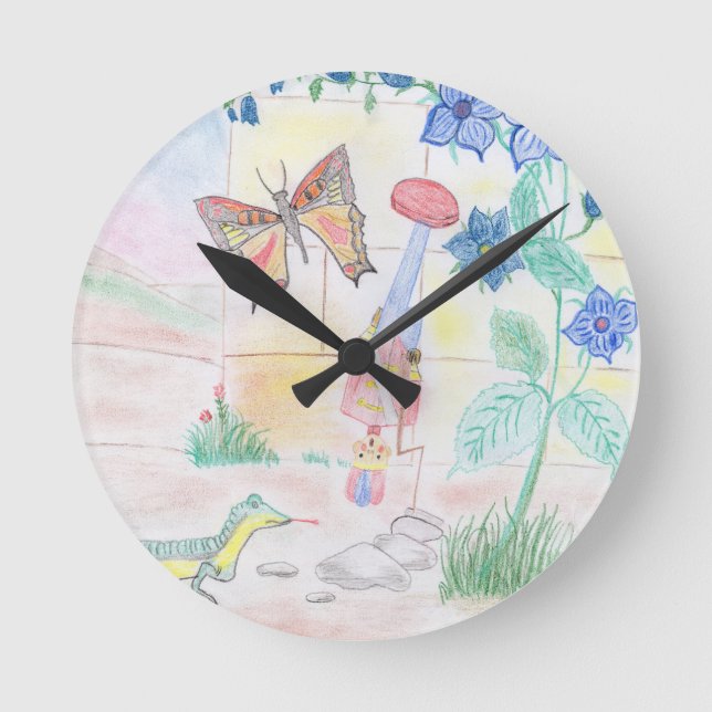 Anpassningsbar Kids Artwork, Nutcracker leksak, bu Rund Klocka (Framsida)