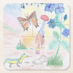 Anpassningsbar Kids Artwork, Nutcracker leksak, bu Underlägg Papper Kvadrat