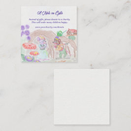 Anpassningsbar Kids Artwork, två söta mus, blommor Tilläggskort