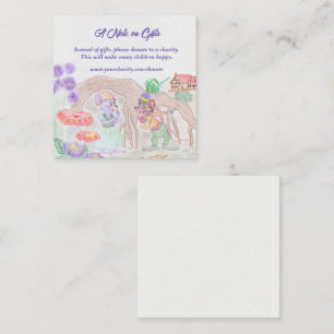 Anpassningsbar Kids Artwork, två söta mus, blommor Tilläggskort