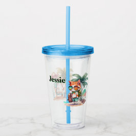Anpassningsbar Kids Beachcomber Cat Take Away Mugg