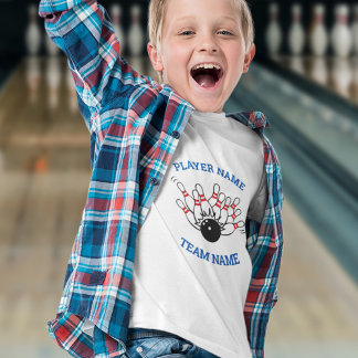 Anpassningsbar Kids Bowling Team Shirt - Strejka L T
