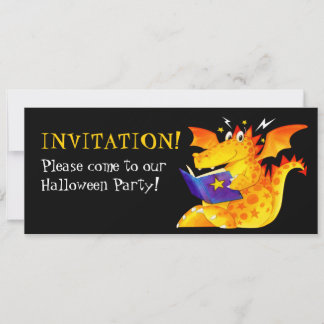 Anpassningsbar Kids flotta Baby Dragon Halloween Inbjudningar