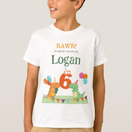 Anpassningsbar Kids Guest of Honor Dinosaur Birthd T Shirt