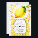 Anpassningsbar Kids Lemon Birthday Inbjudningar<br><div class="desc">Fira ditt barns speciella dag med vår inbjudan till Anpassningsbar Kids Lemon Birthday! Den här inbjudan innehåller klara citronillustrationer och en lekfull design. Den här inbjudan anger perfektens ton för en glad och snygg födelsedagsfest. Du kan hämta alla detaljer, från ditt barns namn till party, genom att helt och hållet...</div>