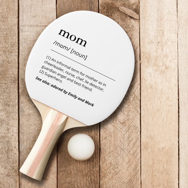 Anpassningsbar Kids lustiga definition av Mamma sv Pingisracket (Skapare uppladdad)