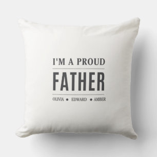 Anpassningsbar Kids Namn Design Personlig Far Kudde