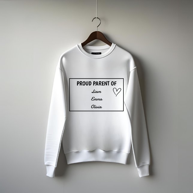 Anpassningsbar Kids Namn Sweatshirt - Proud Parent (Skapare uppladdad)