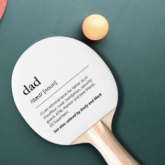 Anpassningsbar Kids Pappa definition svartvitt Pingisracket