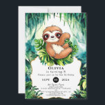 Anpassningsbar Kids Sloth Birthday Inbjudningar<br><div class="desc">Bejla på en personlig äventyr med våra Anpassningsbar Kids Sloth Birthday-inbjudningar. Med vackra sluttningsillustrationer och anpassadets text anger inbjudan perfekten för ett unikt och spännande party. De är helt redigerbara och utskrivbara och gör det möjligt för dig att lägga till ditt barns namn, ålder och alla speciella detaljer. skapar varje...</div>