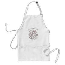 Anpassningsbar Kinas Cuisine Bläck Teckning Apron