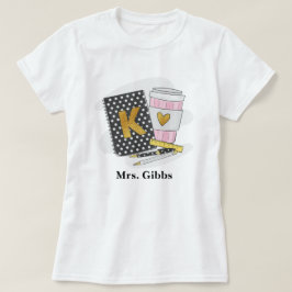 Anpassningsbar Kindergarten Teacher Black Notebook T Shirt