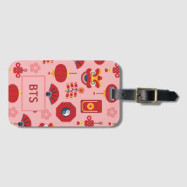 Anpassningsbar kinesiska nyårssymboler Rosa Blomma Bagagebricka