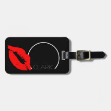 Anpassningsbar Kiss Läppar Black Red Lipstick Clar