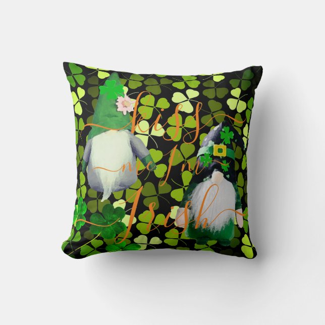 Anpassningsbar KISS MIG JAG ÄR IRISH St Patrick Da Kudde (Framsida)