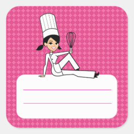 Anpassningsbar Kitchen Food Label Fyrkantigt Klistermärke