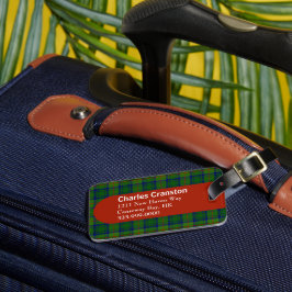 Anpassningsbar Klan Cranstoun Tartan Play Luggage  Bagagebricka