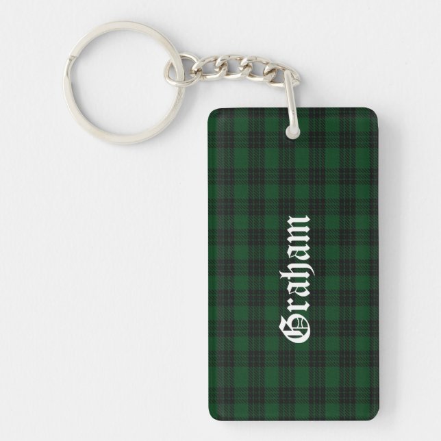 Anpassningsbar Klan Graham Tartan PNyckelring (Framsidan)