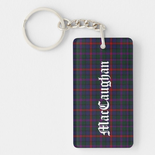 Anpassningsbar Klan MacCaughan Tartan Plade Nyckel (Framsidan)