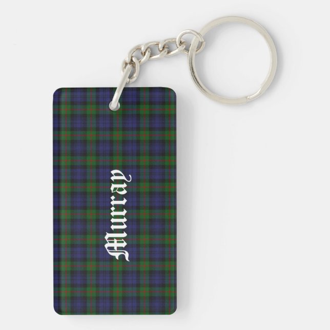 Anpassningsbar Klan Murray Tartan Play Nyckelring (Baksidan)