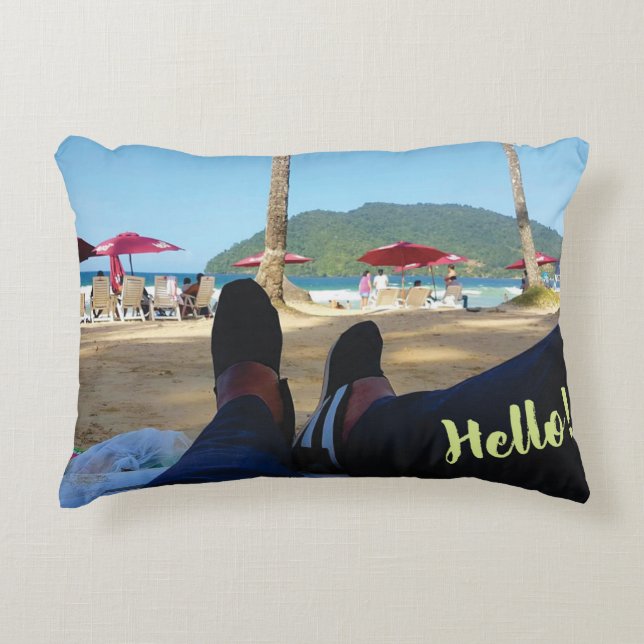 Anpassningsbar Klass A bomullsdekorfärg 16 x 12 tu Prydnadskudde (Framsidan)