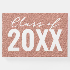 Anpassningsbar, klass år Ro Guld Glitter Gästböcker