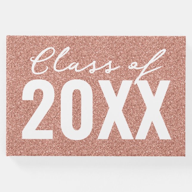 Anpassningsbar, klass år Ro Guld Glitter Gästböcker (Framsida)