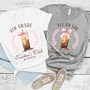 Anpassningsbar Klass Lärares Klubb Namn Iced Coffe T Shirt