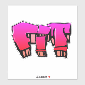 Anpassningsbar-Klipp "Passning" Graffiti Vinyl Sti Klistermärken