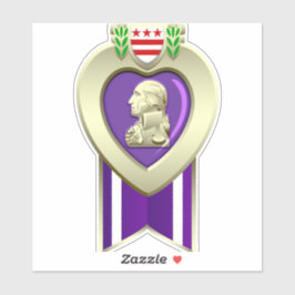 Anpassningsbar Klipp ut Lila Heart-medalvinyl Klistermärken