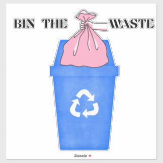 Anpassningsbar-Klipp vinylmärket Tunna Slösa Klistermärken