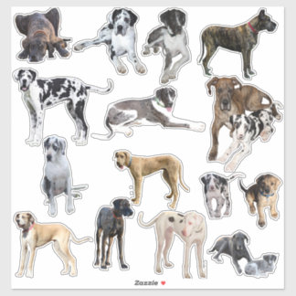 Anpassningsbar-klippt vinylStickers Great dane Klistermärken