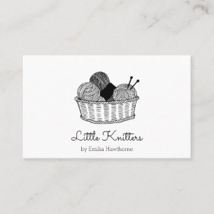 Anpassningsbar Knitting Crochet Small Business Sho Visitkort