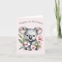 Anpassningsbar Koala Bear Birthday Card