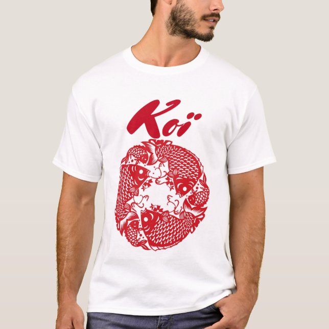 Anpassningsbar Koi Carp Fish Fläkt T-Shirt (Framsida)