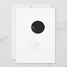 Anpassningsbar Koi-fish Minimalism Greeting Card Julkort