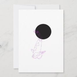 Anpassningsbar Koi-fish Minimalism Greeting Card Julkort