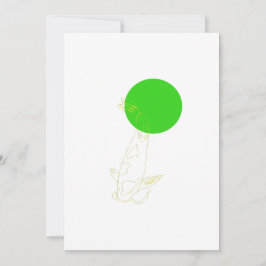 Anpassningsbar Koi-fish Minimalism Greeting Card Julkort