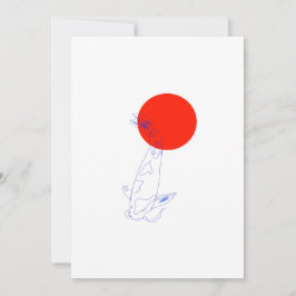 Anpassningsbar Koi-fish Minimalism Greeting Card Julkort