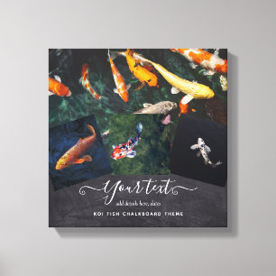 Anpassningsbar KOI FISH Photo Collage Gift För man Canvastryck