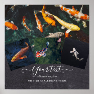 Anpassningsbar KOI FISH Photo Collage Gift För man Poster