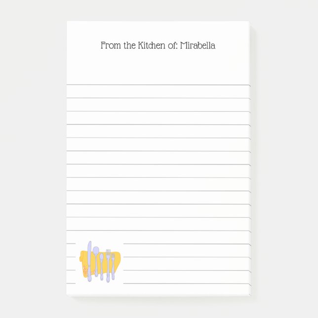 Anpassningsbar Köksinnerware Längst Post it Notes Post-it Block (Framsida)