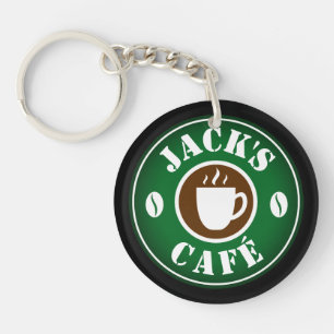 Anpassningsbar, kopp och java-bönor, logotyp