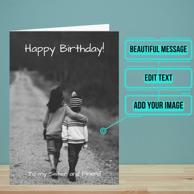 Anpassningsbar-kort för ett Syskon-nummer Kort (This sentimental card is especially for that little sister in your life.)