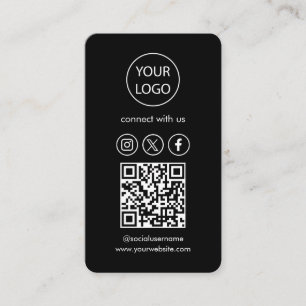 Anpassningsbar-kort, QR-kod för Social-media, svar Visitkort