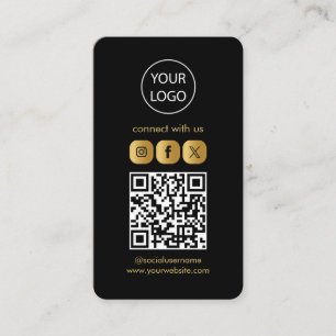 Anpassningsbar-kort, QR-kod för Social-media, svar Visitkort