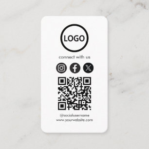 Anpassningsbar-kort, QR-kod för Social-media, svar Visitkort